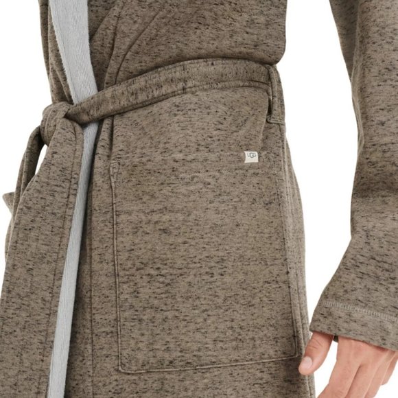 NEW UGG Sizes M/L, L/XL Mens Robinson Robe - Wolf Grey - Picture 4 of 5